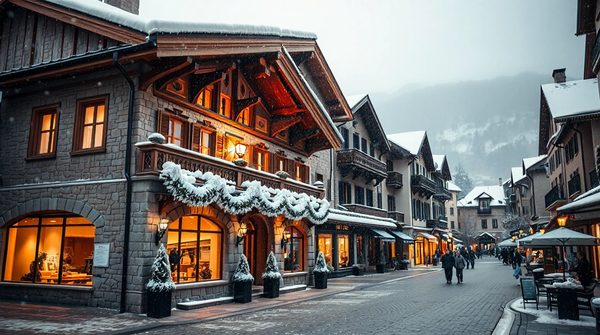 Location de chalets élégants à Megève, centre village
